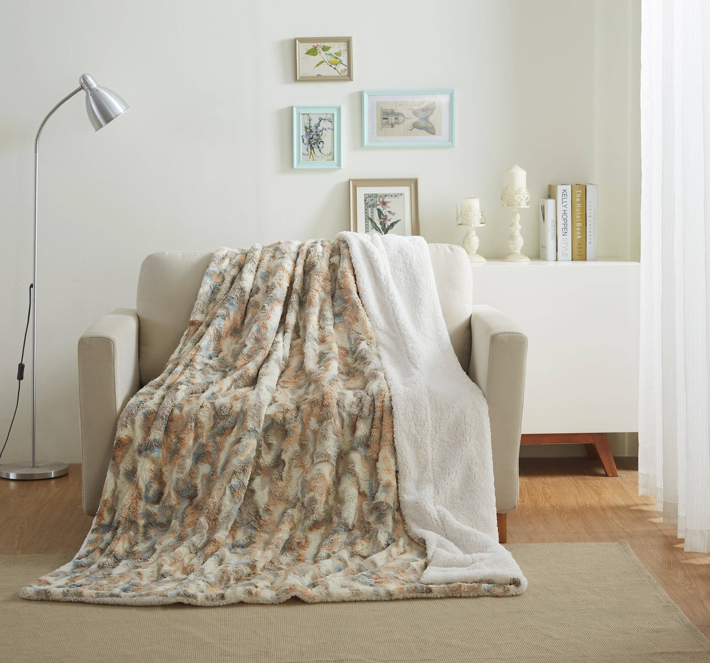 Tache Luxurious Russian Lynx Faux Fur Throw Blanket (DY12): 50 x 60