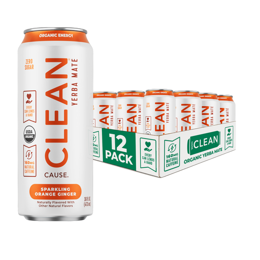 Organic Orange Ginger Zero-Calorie Yerba Mate Tea - 12-pack