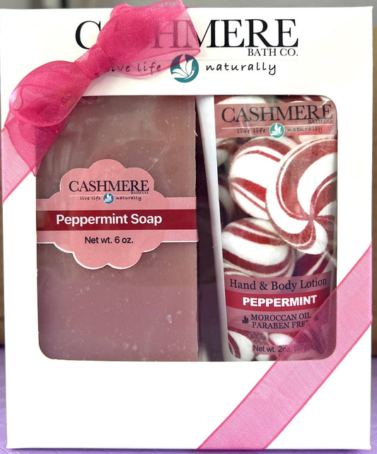 Gift Set Soap Lotion - Cashmere Bath Co: Peppermint