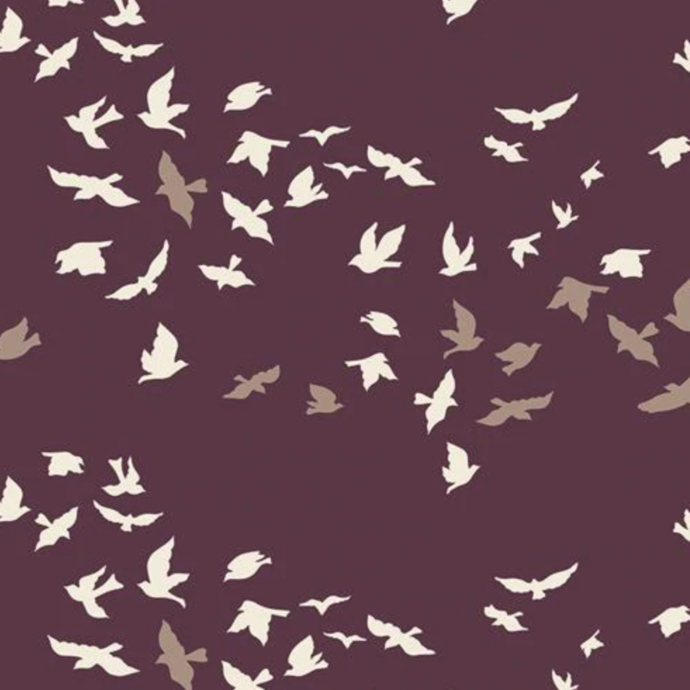 Snack Bag: Cotton Prints: Plum Floral