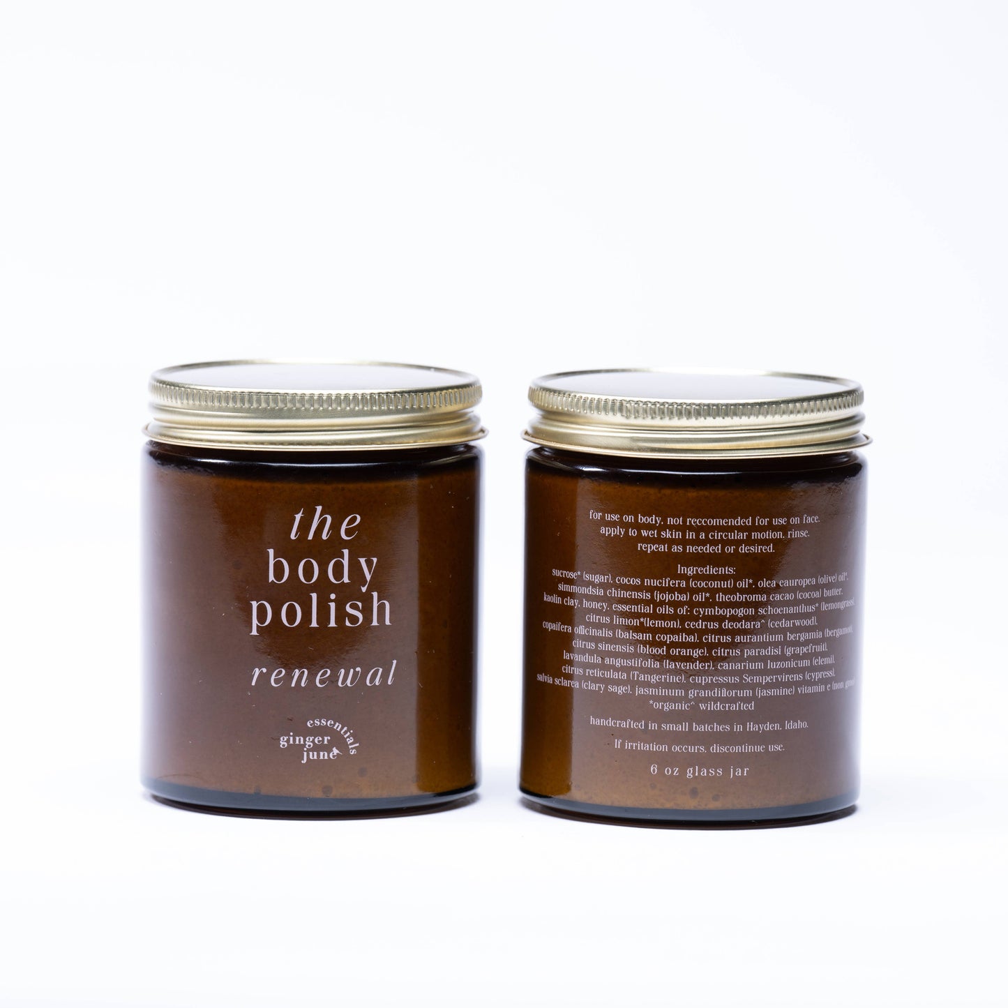 THE body polish • 100% natural, nothing synthetic • 6 oz glass jar