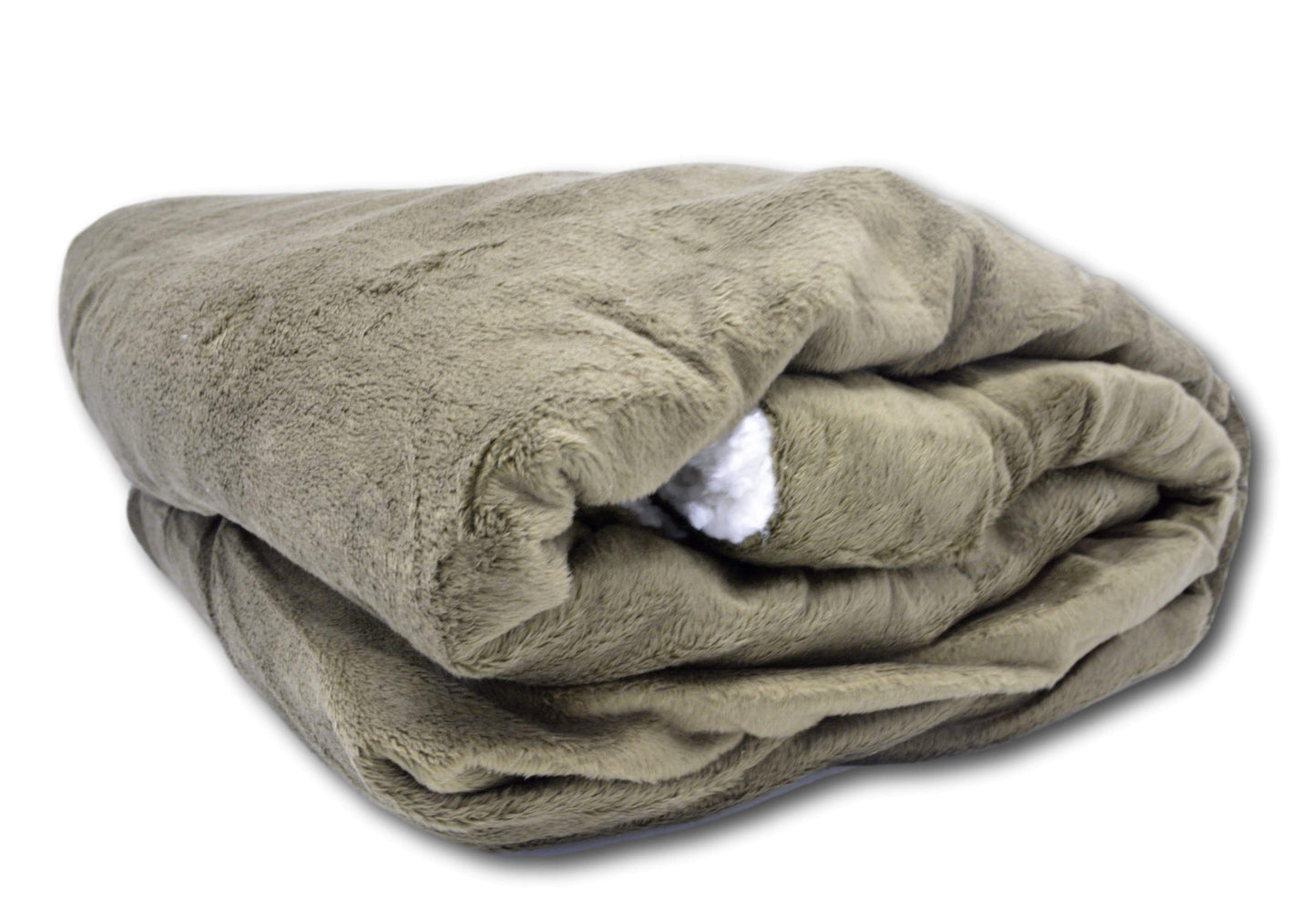 Tache Super Soft Evergreen Micro Fleece Green Sherpa Throw Blanket: 50 x 60