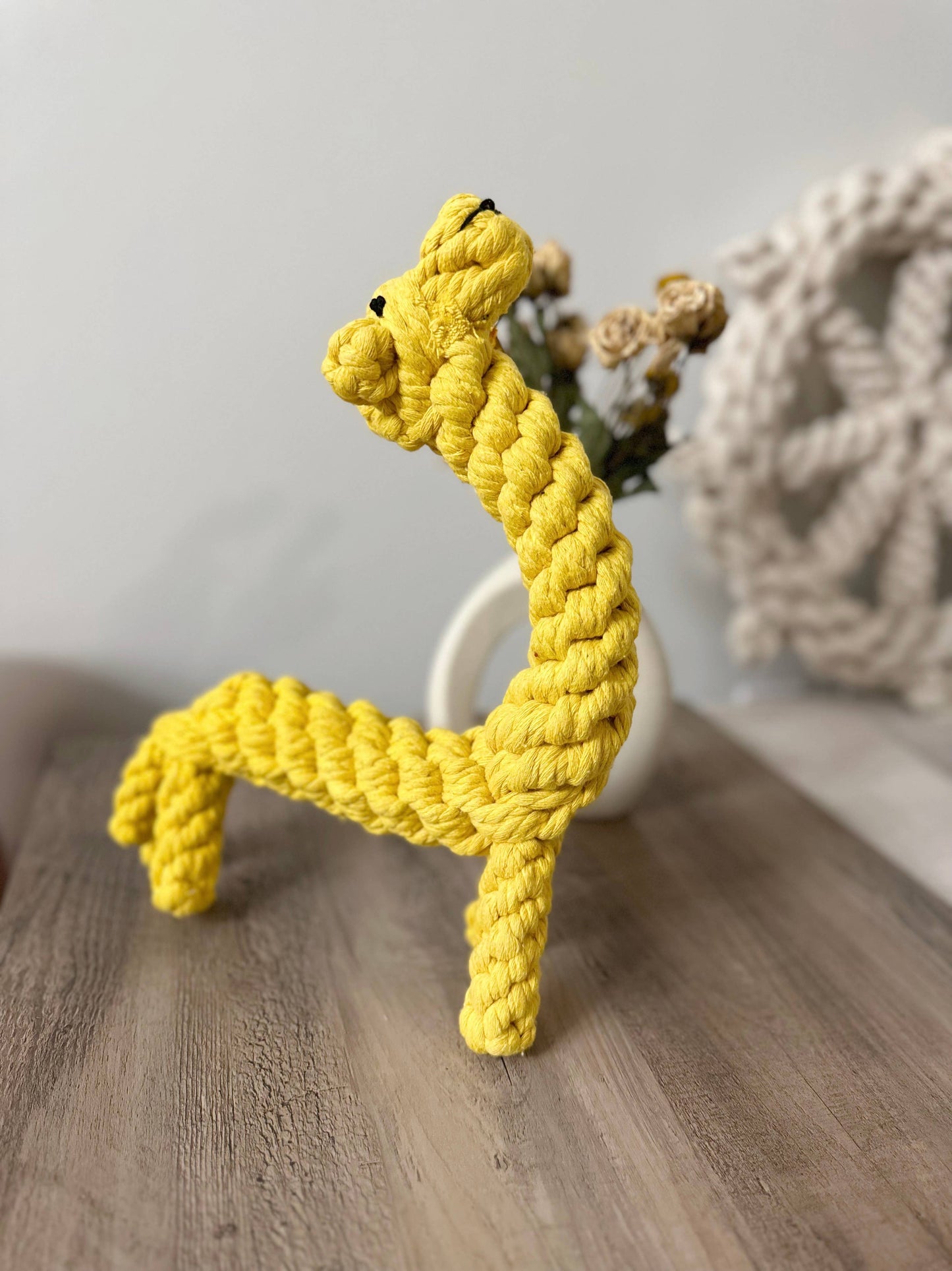 Handmade Sustainable Jumbo Giraffe Dog Rope Toys