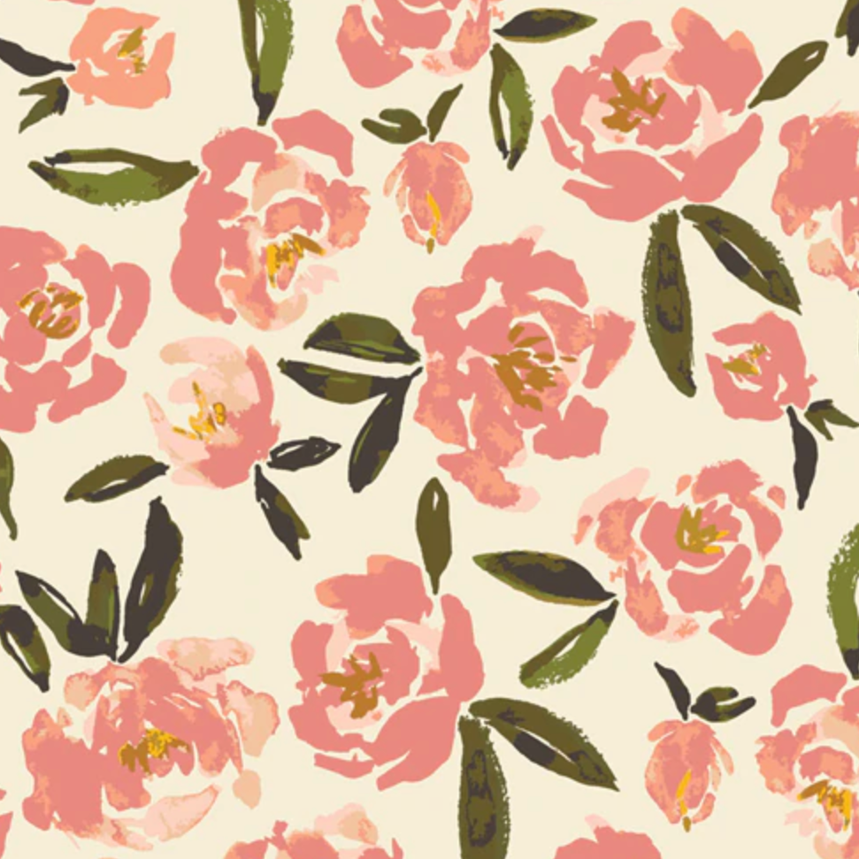 Snack Bag: Cotton Prints: Plum Floral