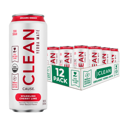 Organic Cherry Lime Zero-Calorie Yerba Mate Tea - 12-pack