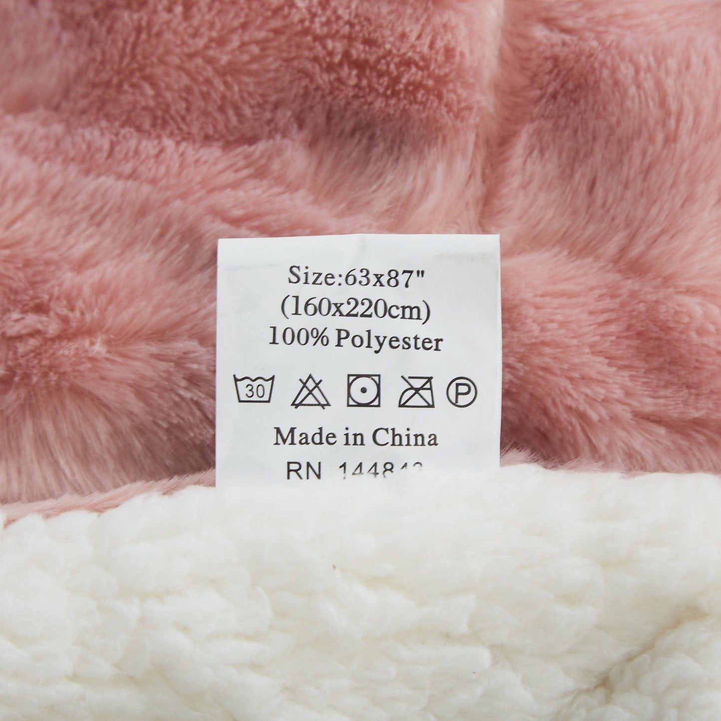 Tache Faux Fur Dusty Rose Gold Pink Throw Blanket (#7): 50 x 60