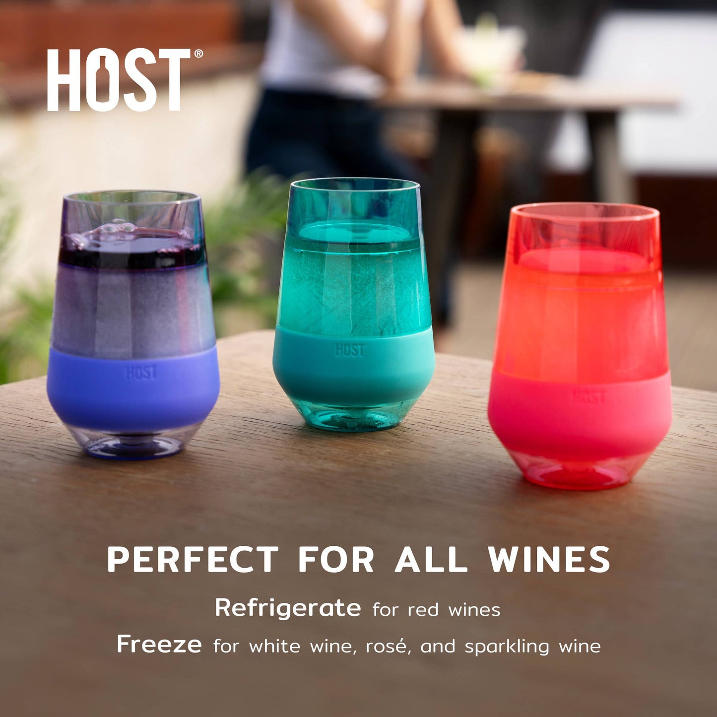 Wine FREEZE™ XL Insulated Cooling Cups - Marble - Set of 2