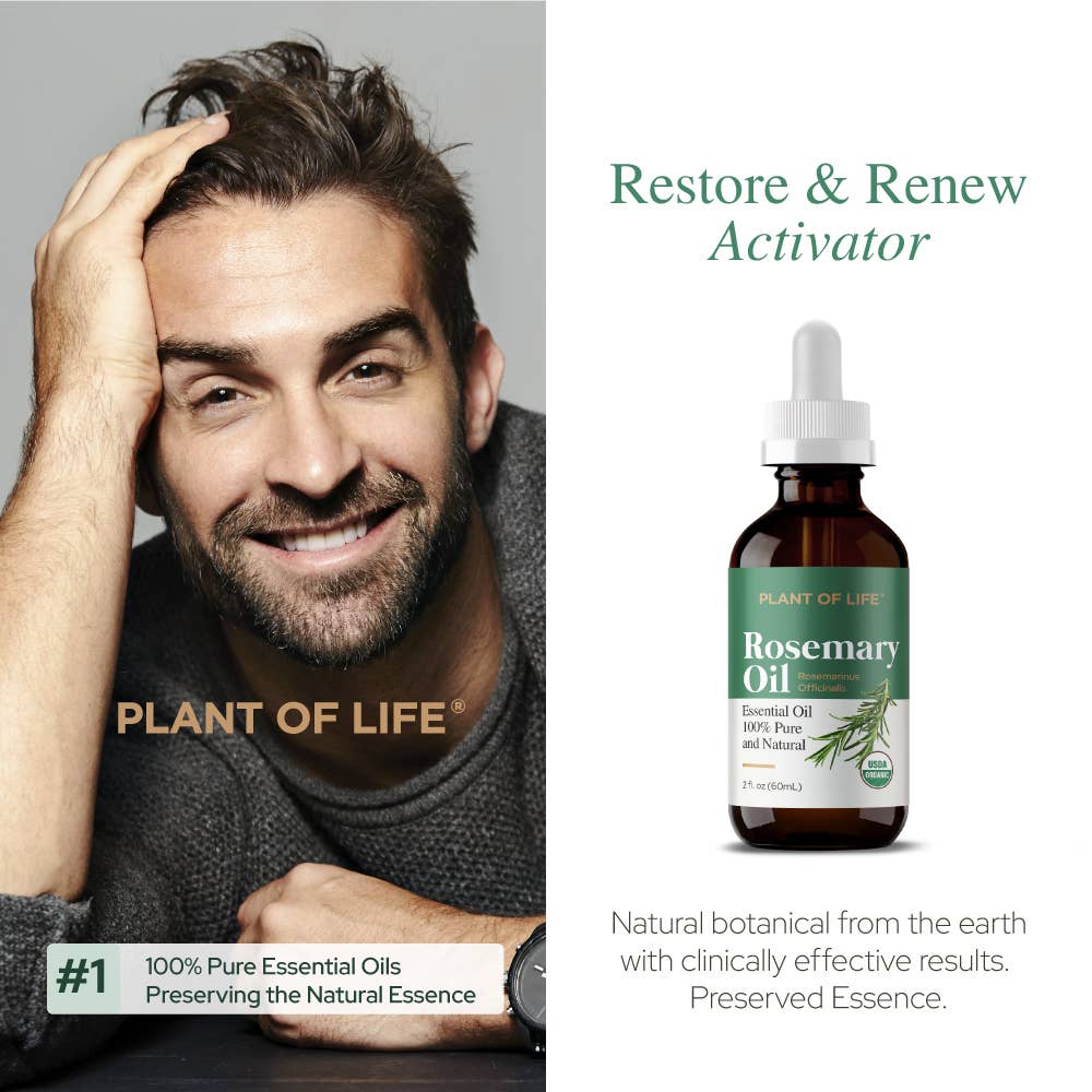 Rosemary Essential Oil for Aromatherapy Hair, Skin, & Nails: 2oz
