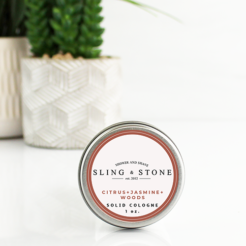 Solid cologne for men Citrus + Jasmine + Woods