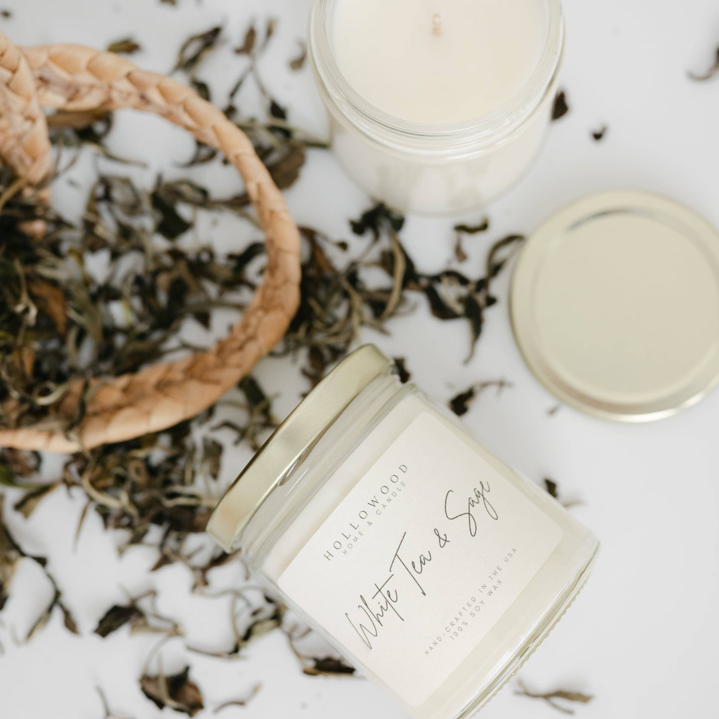 WHITE TEA & SAGE | SPRING | 8 OZ CANDLE: 8 Oz