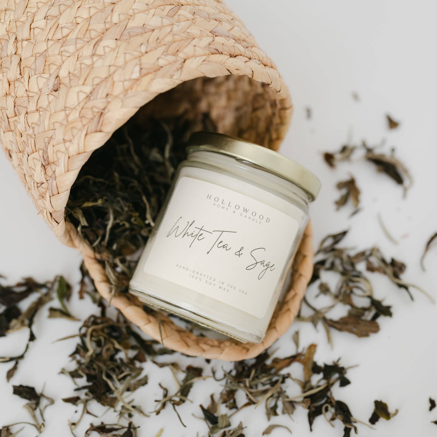 WHITE TEA & SAGE | SPRING | 8 OZ CANDLE: 8 Oz