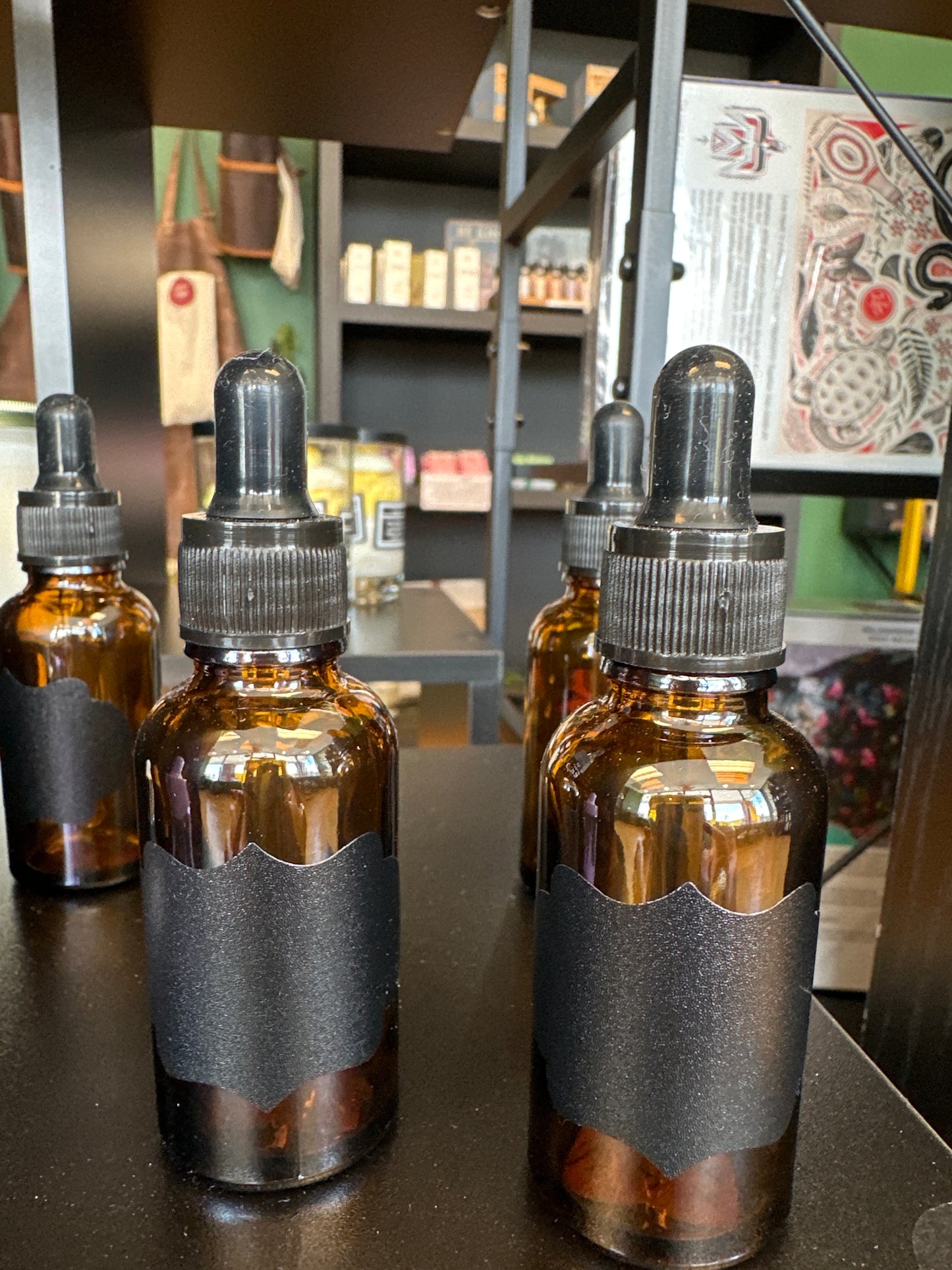 Glass amber bottle 2 oz