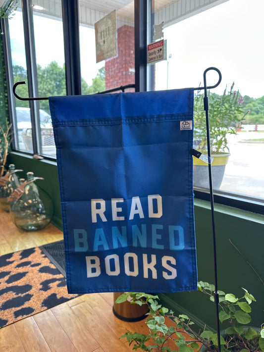 Bitter Southerner Read Banned Books garden flag