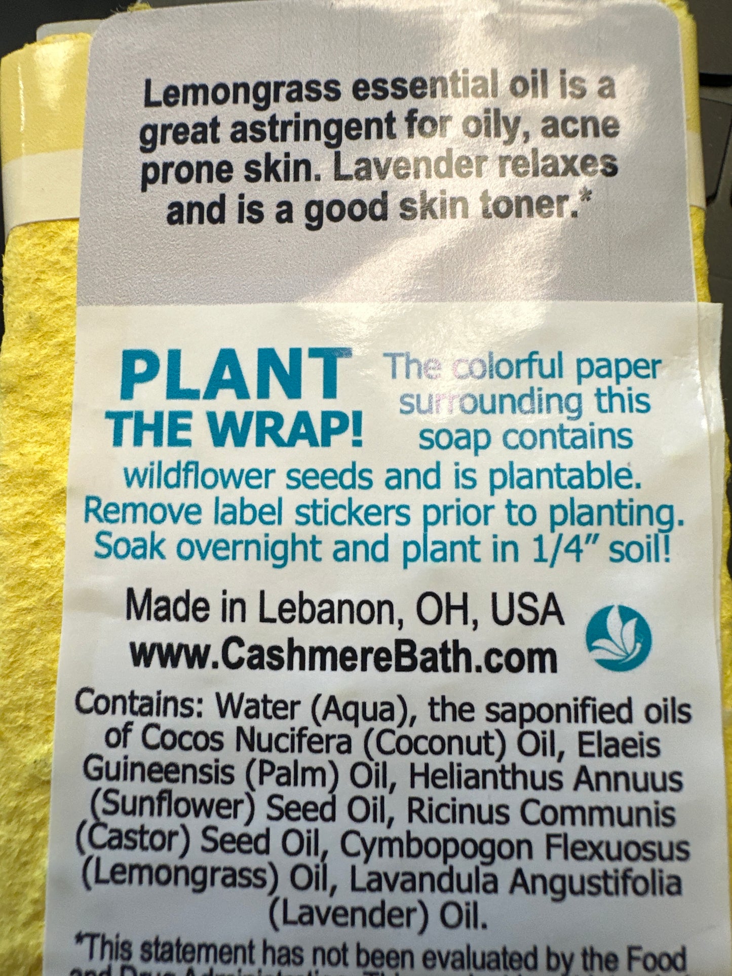 Handmade bar soap Lemongrass