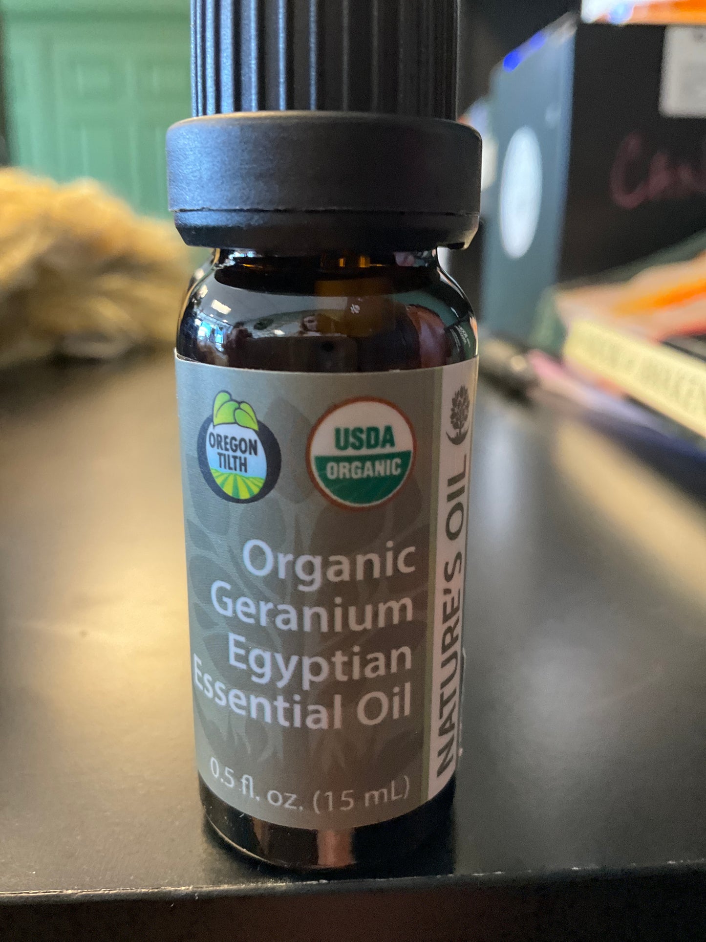 USDA organic geranium Egyptian essential oil 15 ml